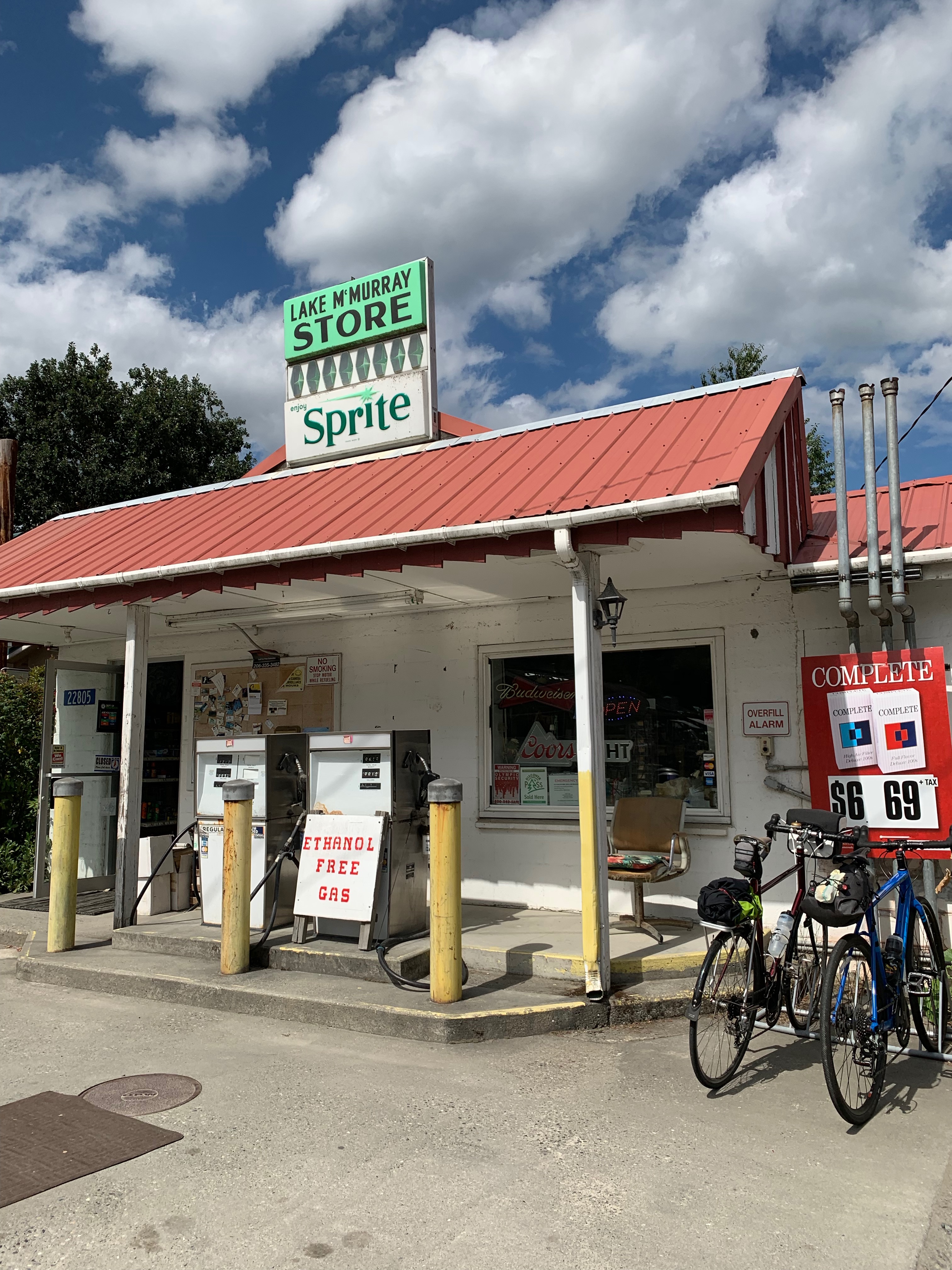 Cute old-school gas station on the way